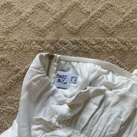 White Strapless Ruffle Romper - Picture 3 of 3